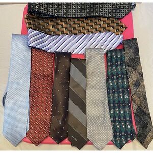Name Brand Lot‎ of 10 Colorful Neckties Ties
